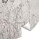 Fotobehang wilde bloemenweide met vlinders in Scandinavisch design - Ms Tiff - rond - zelfklevend/ni