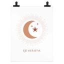 Póster Eid Mubarak luna creciente