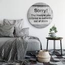 Tableau sur verre rond Banksy - Out Of stock