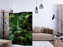 Skærm til rumopdeling - Solrig jungle, 3-delt