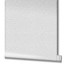 Grafisk tapet, non-woven tapet Flora hvid, grå