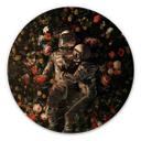 Væg cirkel træ Astronauter på en blomstereng - Nicebleed