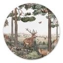 Tableau sur alu-Dibond rond Kikki Belle - Animaux indigènes dans la forêt