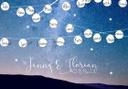 Tableau sur toile Etoiles de nuit + texte au choix