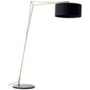 Bogenstandleuchte Alisa, gold, 192,5 x 160 cm, Textil Lampe