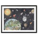 Poster zonnestelsel met planeten en aarde - Ms Tiff