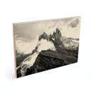 Cuadro de madera vista de los Alpes - paisaje montañoso de los Dolomitas