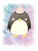 Poster Kvilis Pinguin + Gepersonaliseerde Tekst