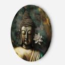 Rundt lærredsmaleri Buddha Zen Abstraktion