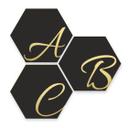 Hexagon bogstaver - Alu-dibond Guldeffekt, sort