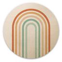 Væg cirkel træ Boho Rainbow