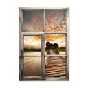 3D Wallsticker vindue shabby - Til den anden side