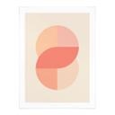 Póster Formas geométricas en naranja-rosa - 1X Studio