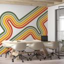 Wallsticker retro striber | regnbuefarver