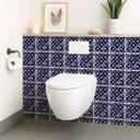 Azulejos Adhesivos acuarela flores azul - Treechild - lote de 12
