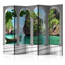 Screen room divider - På terrassen , 5-delt - 225x172 cm