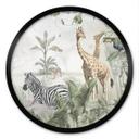 Poster jungle dieren op Afmeting - Ms Tiff - Rond