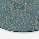 Vintage mandala billedvæg i turkis guld - Bloomery Decor - rund – print på aluminium (Alu-Dibond)