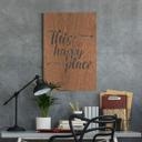 Décoration en placage bois acajou - Tableau -  This is my happy place