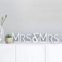 Letras decorativas 3D Mrs & Mrs modernas