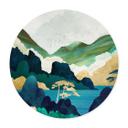 Póster SpaceFrog Designs - En la montaña - Redondo