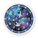 Wanduhr Kinder mit Weltall und Astronauten | rund & geräuschlos | Ø30 cm