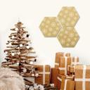 Hexagon - Alu-Dibond guld snefnug