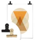 Plakat - Nouveauprints - Circles and triangles orange and brown