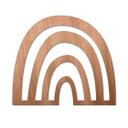 Arte en madera de caoba - Arco iris