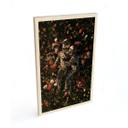 Træplakat Astronauter på en blomstereng - Nicebleed