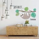 Sticker Mural Paresseux – Just do it...tomorrow 