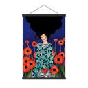 Póster de tela Retrato en un campo de amapolas - Hülya
