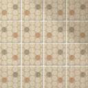 Azulejos Adhesivos Boho - círculos capuchino rojo-marrón antracita - lote de 12