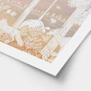 Plakat Fredfyldt skov med hjorte og ræve - Ombre - Kikki Belle