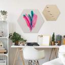 Hexagon Dibond Kubistika - Bouquet of Feathers