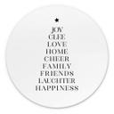 Vægcirkel Blursbyai - Christmas Tree Typography – print på aluminium (Alu-Dibond)