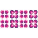 Sticker mural - Sphères rétro fuchsia