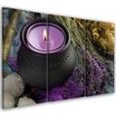 3-delt lærredstryk Lilla Zen Spa Candle