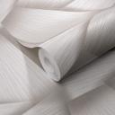 Papel pintado no tejido con formas geométricas y efecto metálico en color crema