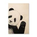 Cuadro de madera Panda ondulante - Korenkova
