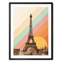 Póster Bodart - Torre Eiffel retro con arco iris