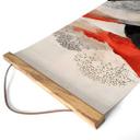Póster de tela Treechild - Montañas rojas de estilo japonés - Panorama
