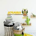 Wallsticker - Navn + bogreol 
