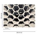 foto tapet Designwalls i grå og sort non-woven tapet HoneycombStructure beton look