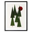 Póster Kubistika - Pequeño bosque de abetos