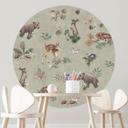 Vinilo decorativo cervatillo y amigos del bosque - animales para niños - verde - Kikki Belle - Redon