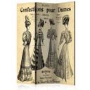 Screen room divider - Damekonfektion "Paris Confections pour Dames", 3-delt