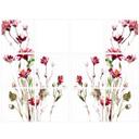 Azulejos Adhesivos flores rojas - lote de 12