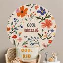 Wallsticker Cool Kids Club Farverige blomster - Treechild - Rund
