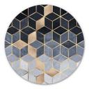 Wandcirkel Fredriksson - Blue Geometry